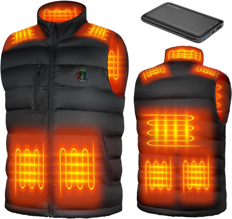KOVNLO Store Heated Vest for Men With Battery Pack Included, Smart Controller with Lights-out Design, Electric Heated Jackets - Image 1